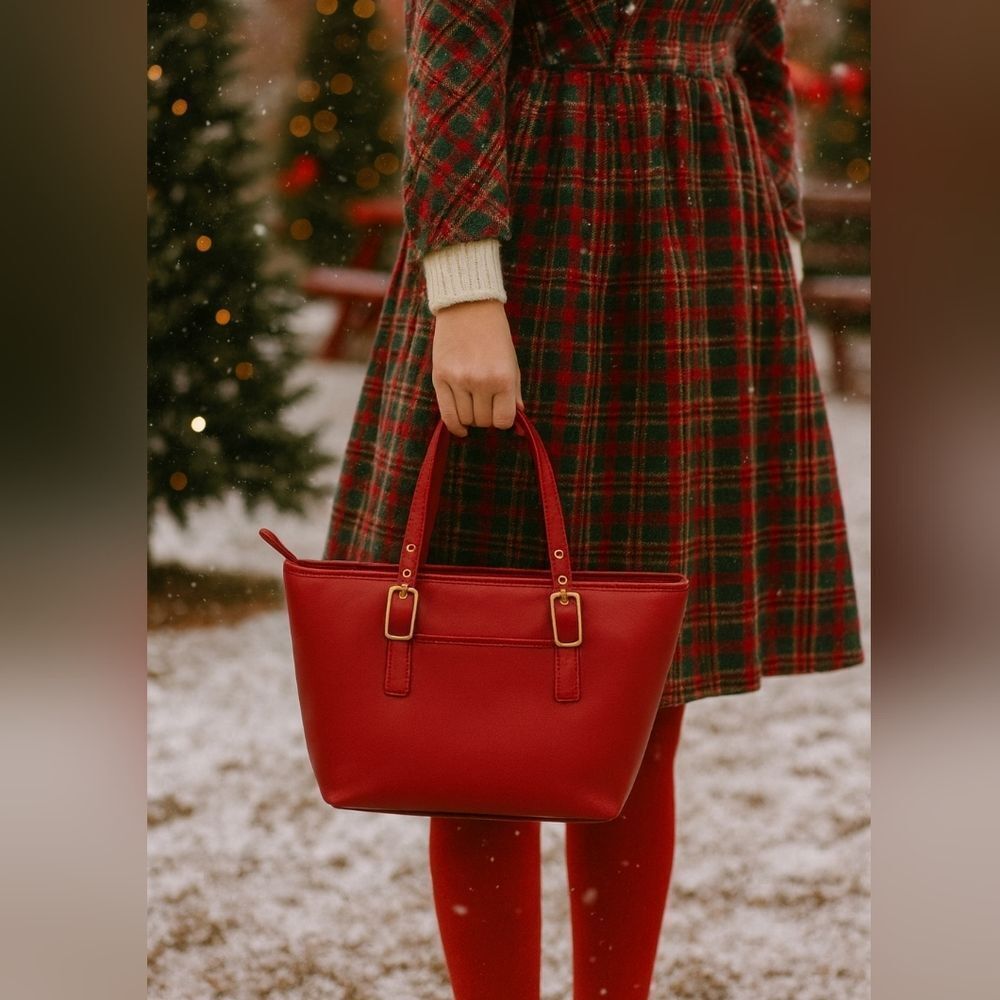 COACH Luxurious Red ♥️ Y2K Vintage Mini Tote Bag 9846 - Picture 12 of 12